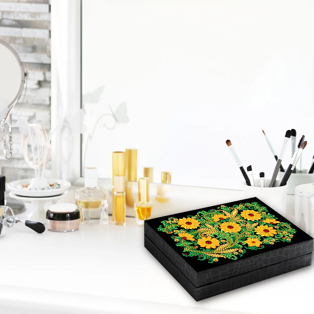 Resin Flower Jewelry Box Special-Shaped Diamond Painting Storage Container