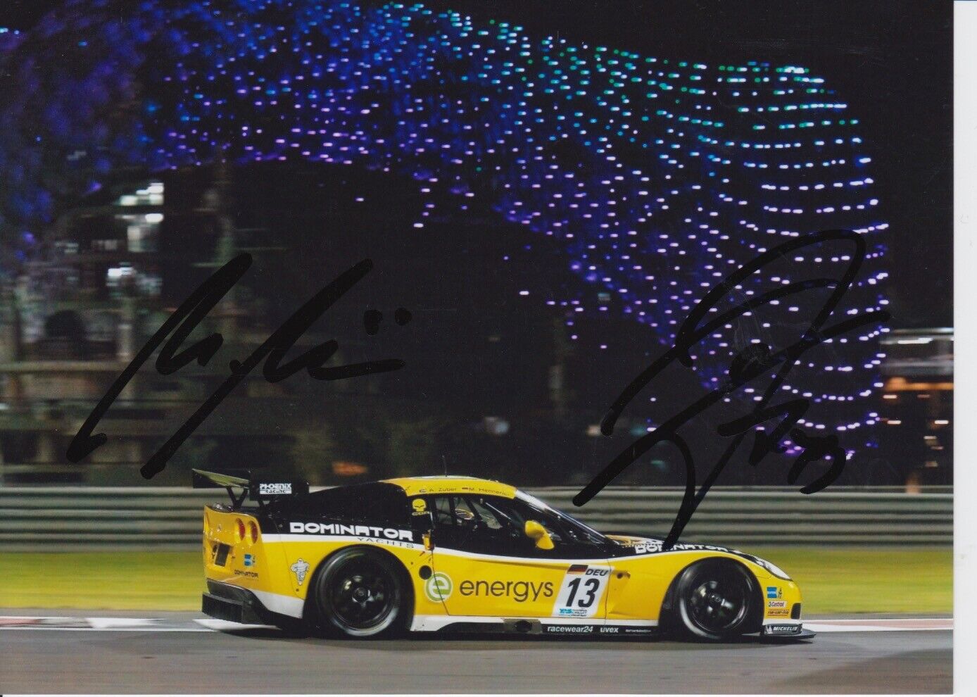 Marc Hennerici and Andreas Zuber Hand Signed 7x5 Photo Poster painting - FIA GT Championship 1.