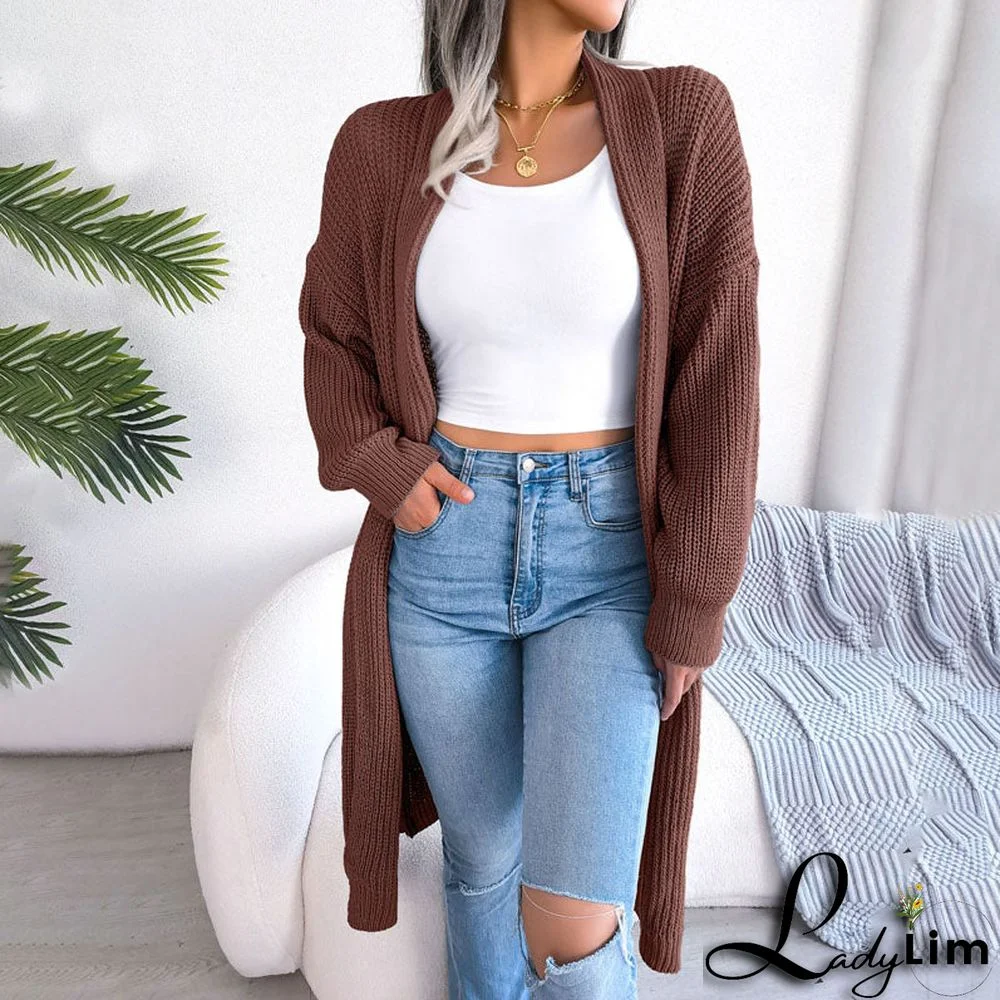 Casual Solid Colour Cardigan