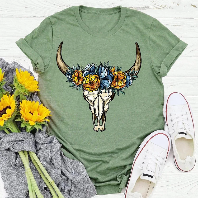 PSL - Bull skull T-Shirt-05789