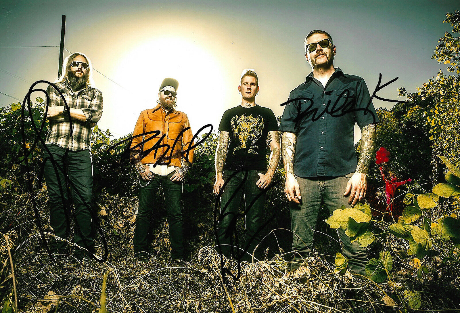 Mastodon full signed 8x12 inch Photo Poster painting autographs