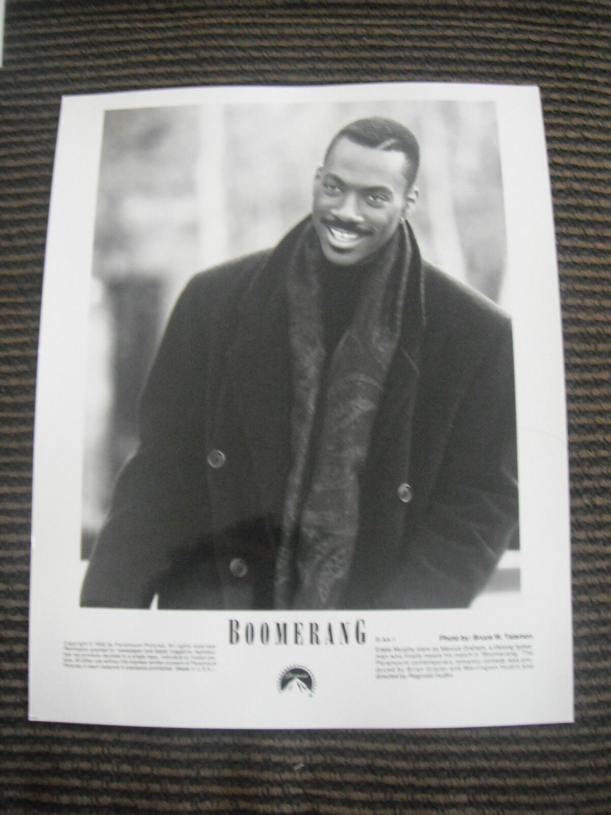 Eddie Murphy Boomerang 1992 B&W Photo Poster painting Photo Poster paintinggraph Promo Movie