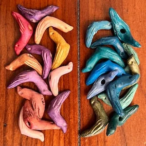 pornhint Pornhint 12 Hand Made Ceramic Bird Beads.