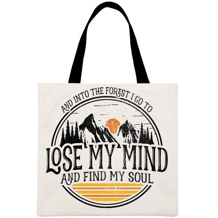 Lose My Mind And Find My Soul Printed Linen Bag-Annaletters