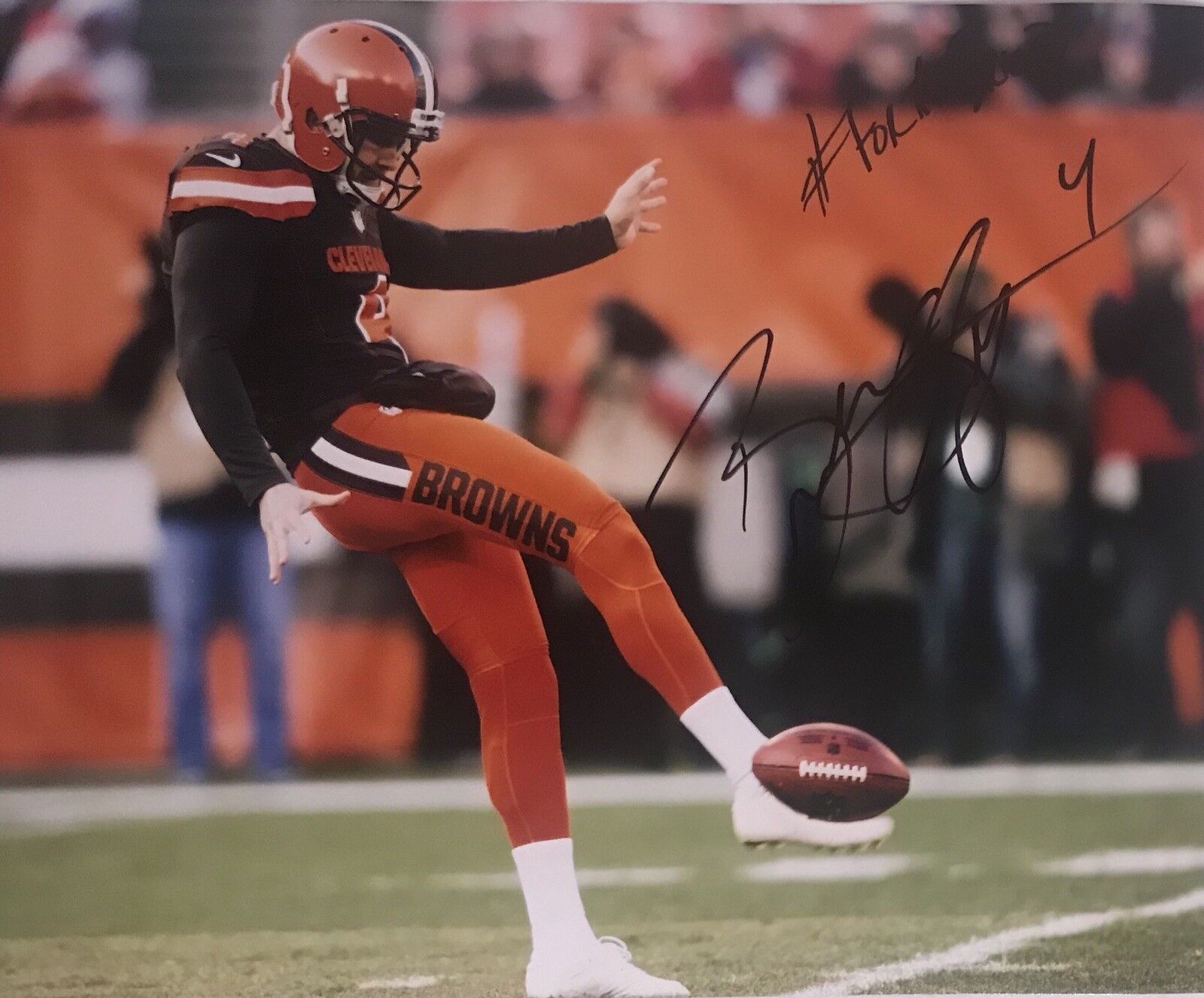 Britton Colquitt Signed Autographed Cleveland Browns 8x10 Photo Poster painting Coa