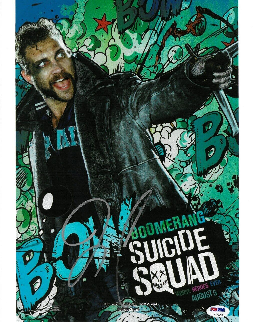 Jai Courtney Signed Suicide Squad Autographed 11x14 Photo Poster painting PSA/DNA #AC95202