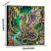 DIY Pearl Painting Forest Dragon with Frame for Home Wall Decor(25x25cm)