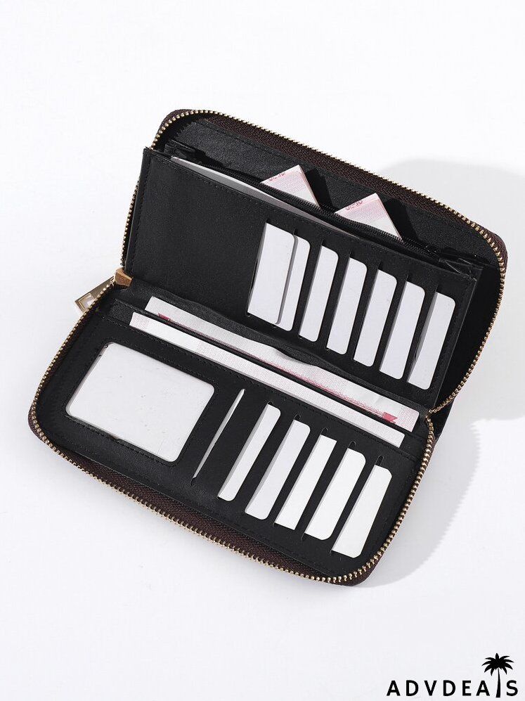 Crocodile Embossed Long Wallet