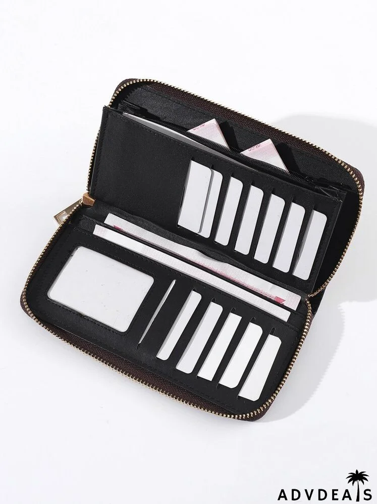 Crocodile Embossed Long Wallet