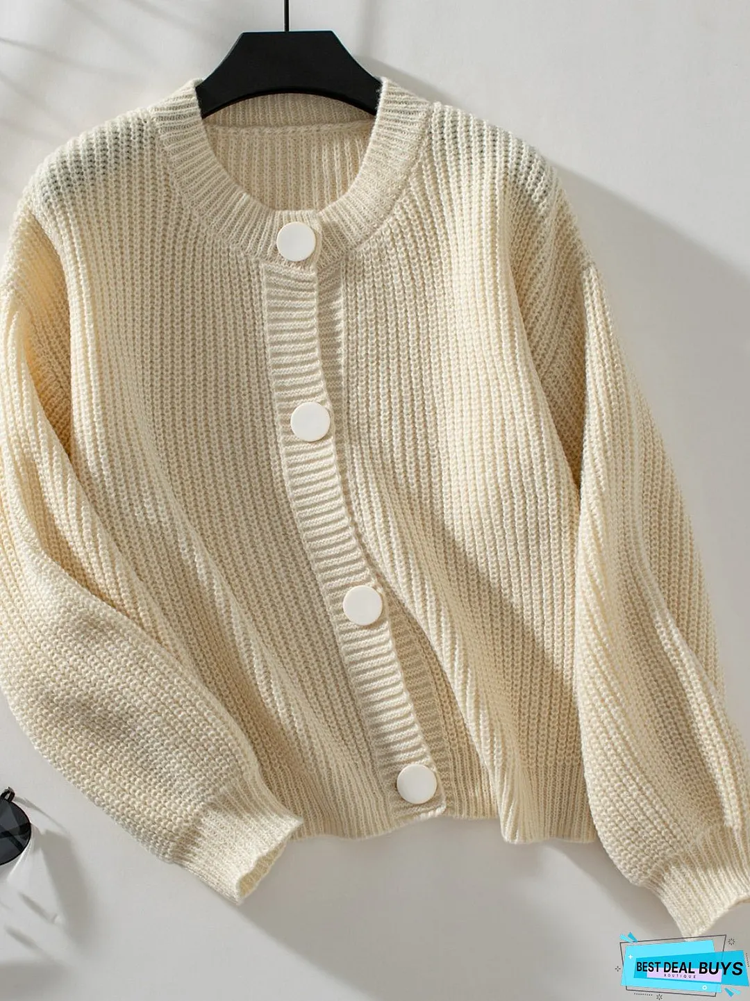 Button Down Long Sleeve Cardigan