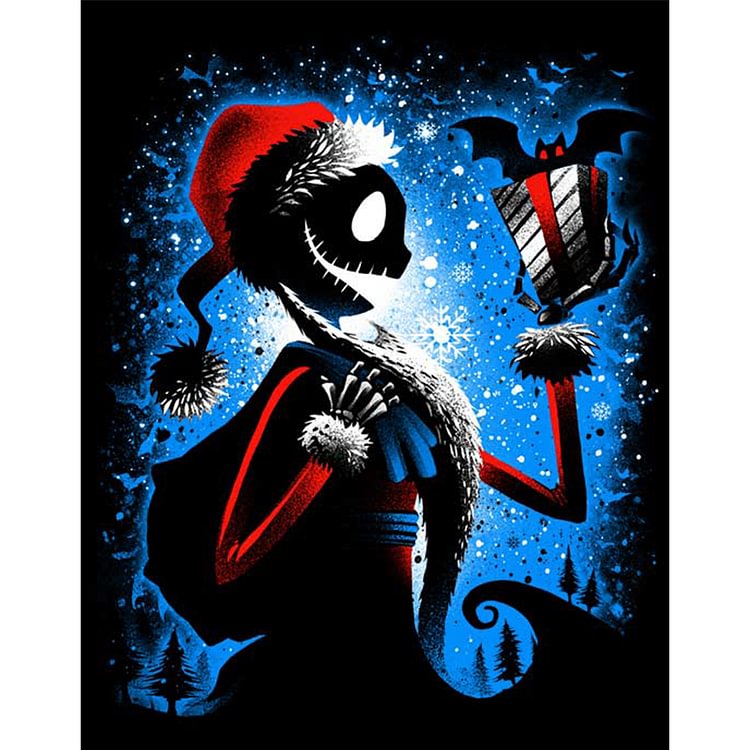 11CT Stamped Cross Stitch - Silhouette Nightmare Before Christmas(40*50cm)