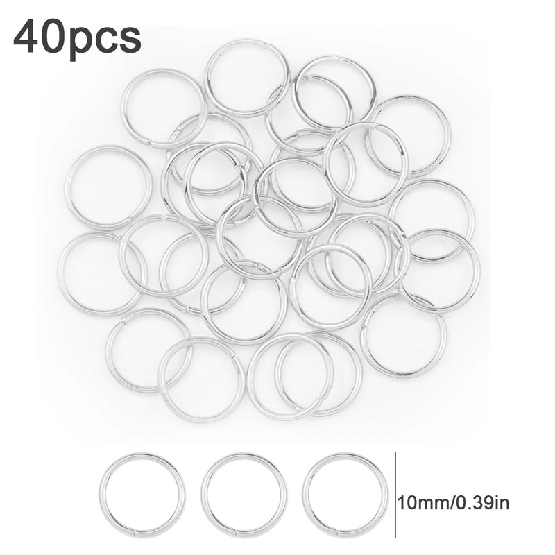 1 Set Diameter 3mm Diameter 4mm Diameter 5mm Alloy Solid Color Open Jump Rings Jewelry Accessories