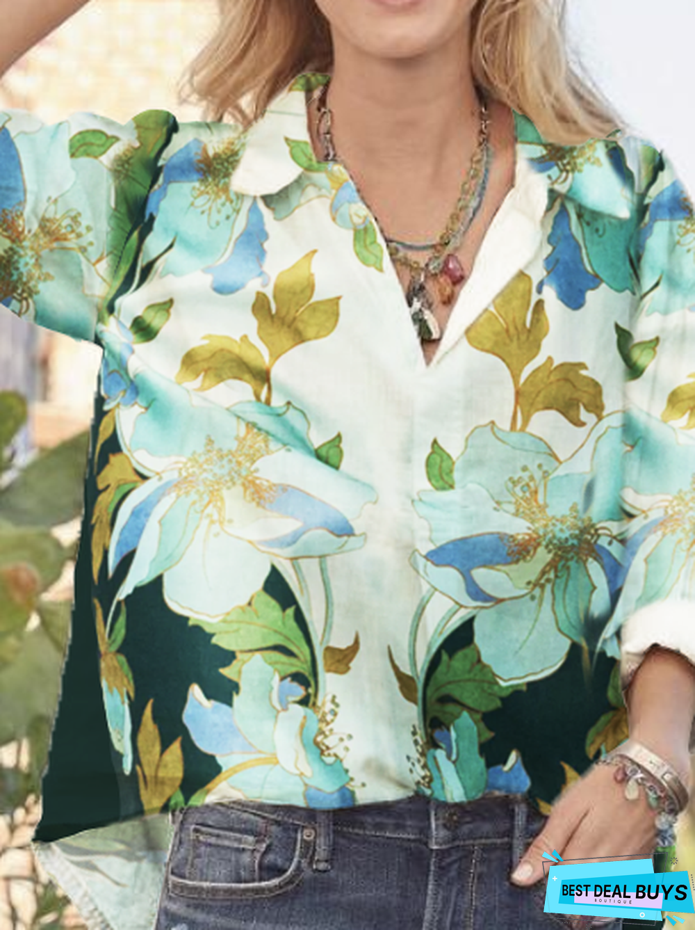 Floral Holiday Blouse