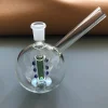 10# Female Joint Mini Glass Globe Bubbler with SS adapter