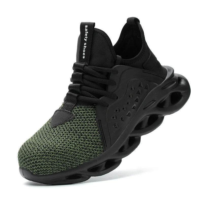 Man's Safety Shoes Summer Boots With Steel Toe Breathable High Top Sneakers Vulcanise Sneakers Lightweight Casual Working Shoes