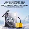 3 in 1 GaN Charger,Scalable 80W MAX fast charger module with Type-C cable and 1 USB ports