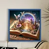 (Multi Style)Mermaid In The Book-Full Embroidery 3 Strands 11CT Stamped Cross Stitch-50*50CM