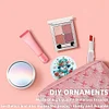DIY Diamond Art Portable Cosmetic Mirror Round Diamond Painting Crafts (Snowman)