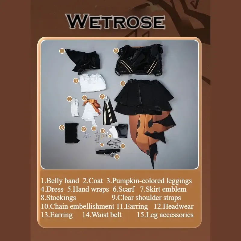 [Wetrose] In Stock Wuthering Waves Female Rover Collab Night Tales Game Outfit Cosplay Costume 