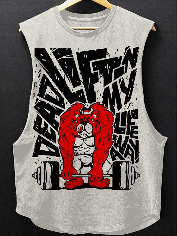 Men's Bear Insists On Weightlifting Art Print Tank Top