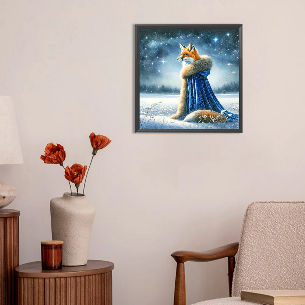 Full Round Diamond Painting 30*30cm - Aurora Fox