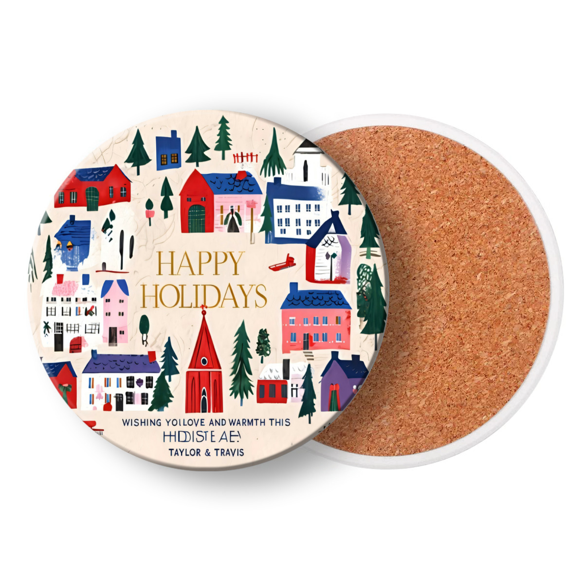 Circular Ceramic coasters (combination set)