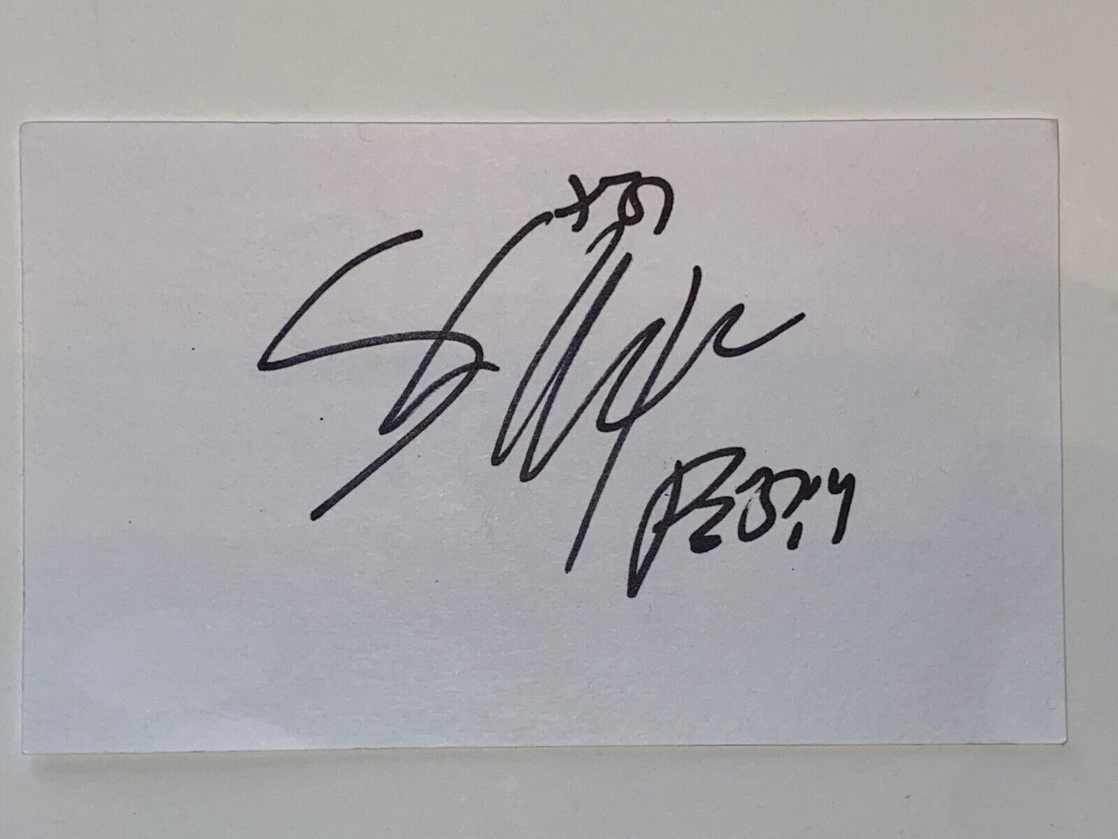 Shaun Alexander Signed index card Autographed Alabama Seattle JSA COA