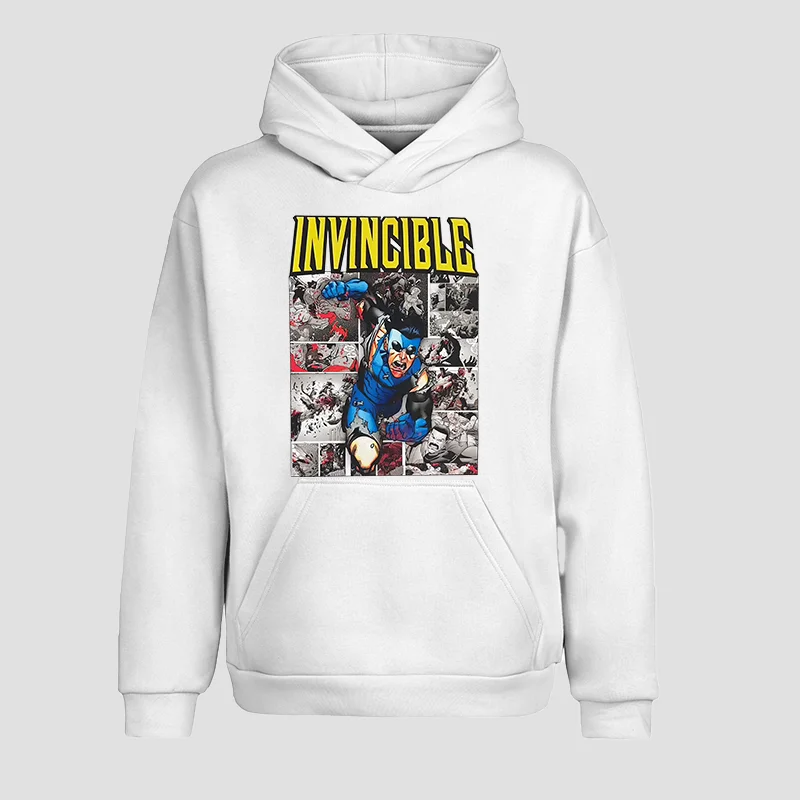 Invincible Printed Oversized Unisex Hoodie