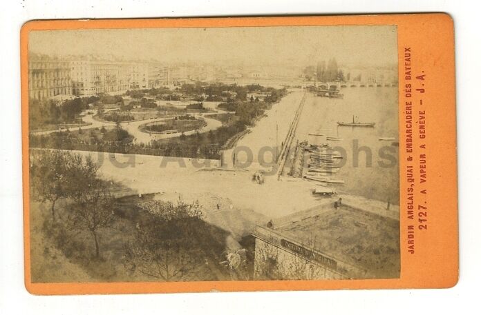 Jardin Anglais - Original Carte-de-visite Photo Poster paintinggraph - Late 19th Century