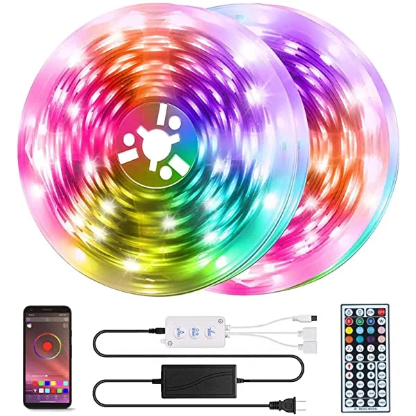 50 ft Led Strip Lights for Bedroom,Music Sync Color Changing , Remote App Control RGB for Party Decoration、、sdecorshop