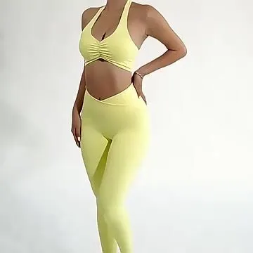 PASUXI Seamless Yoga Set Workout Sport Bra Running Leggings Gym Fitness Women Plus Size Yoga Set huanwei