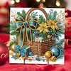 6PCS Xmas Flower DIY Diamond Art Greeting Cards Congratulations Cards & Gifts