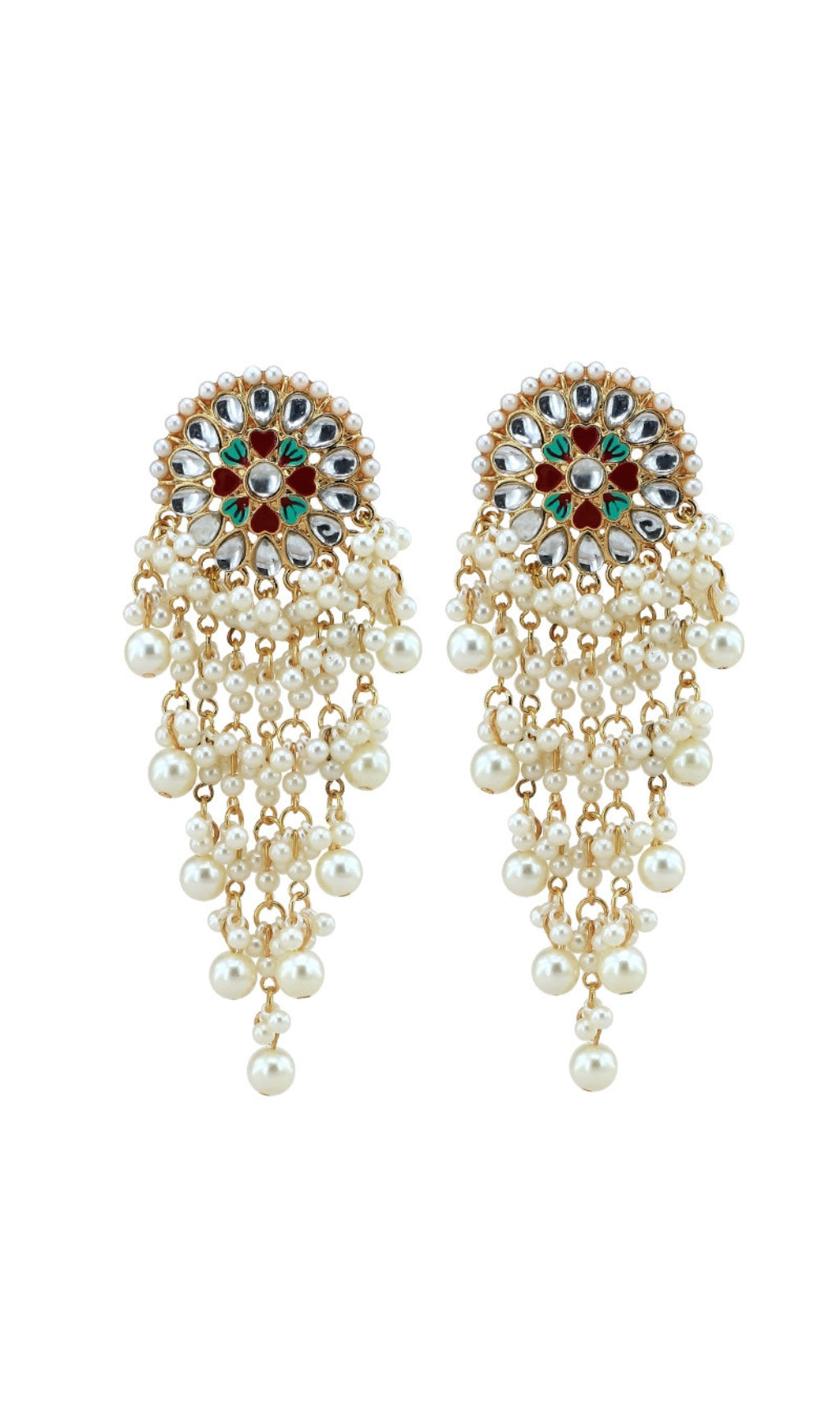 Pearl Fringe Earrings Flowering Girl
