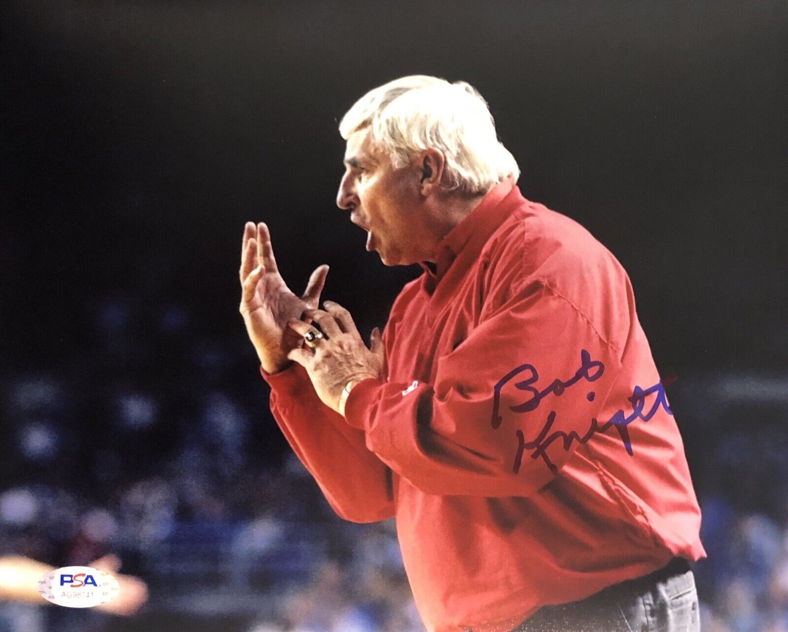 Bobby Knight Signed Autographed Indiana Hoosiers 8x10 Photo Poster painting General Psa/Dna