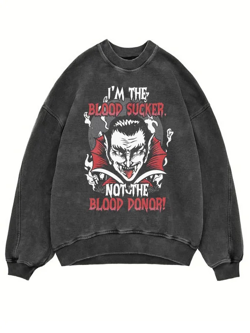 Men's Halloween I'm The Blood Sucker Vampire Print Sweatshirt