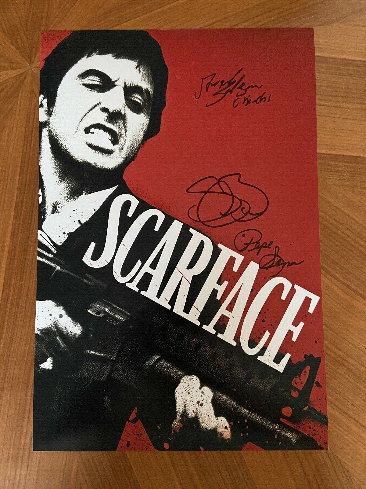 *SCARFACE* signed 12x18 poster *STEVEN BAUER, ANGEL SALAZAR,PEPE SERNA *PROOF 10