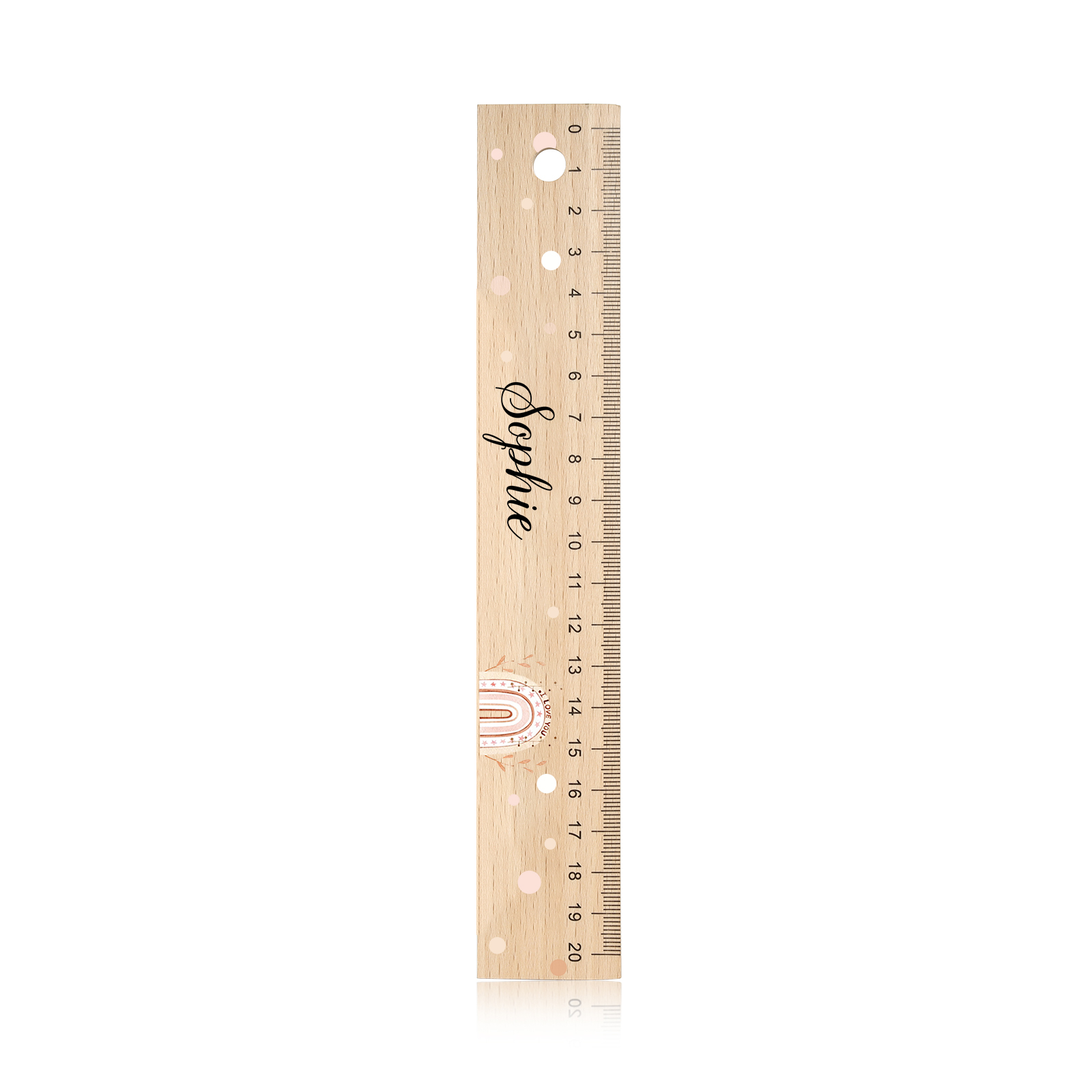 Custom 1 Name Ruler Wooden Ruler Back To School Gift for Boys Girls-Jessemade AU