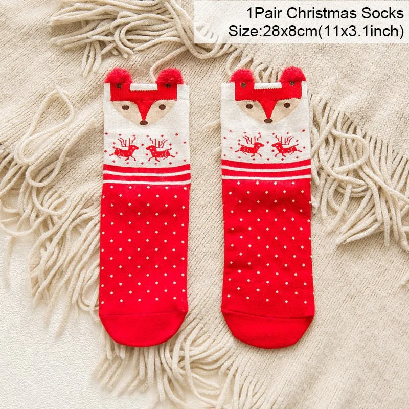 Cartoon Christmas Socks Ornaments Merry Christmas Decorations For Home Christmas Gifts Xmas Noel Navidad Happy New Year Supplies