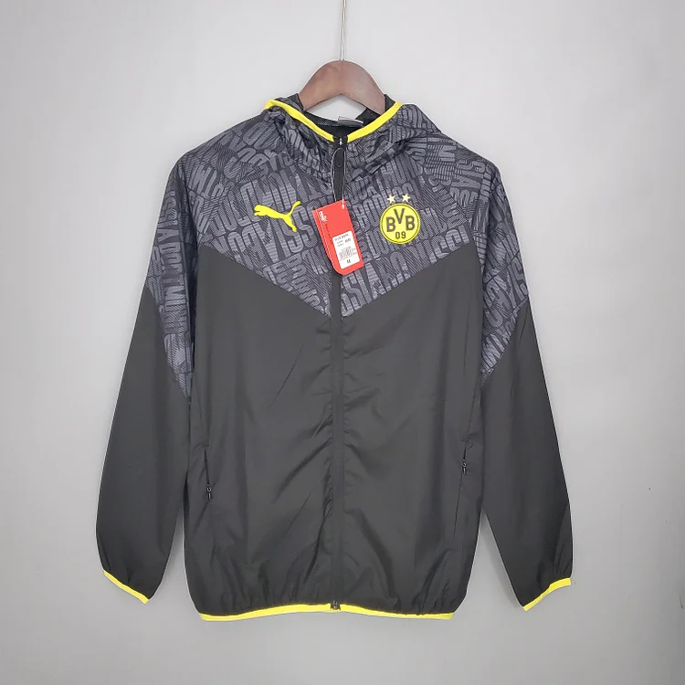 2021/2022 Dortmund Jersey Windbreaker Black-Grey