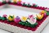 Bloom Flower DIY Building Block Photo Frame Kit,Creative Handmade Assembled Photo Frame Handmade Craft Gift Home Tabletop Display Decor