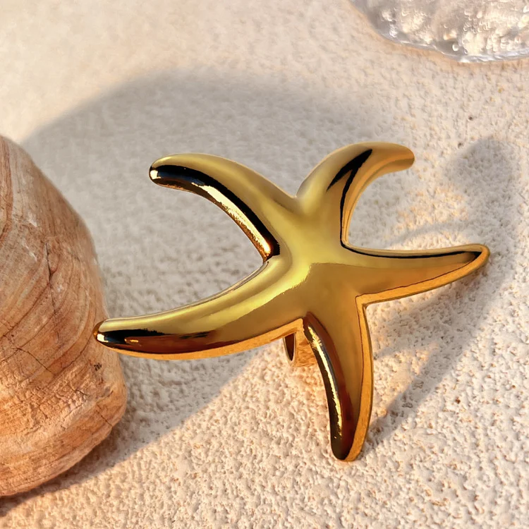 Retro Exaggerated Starfish Rings