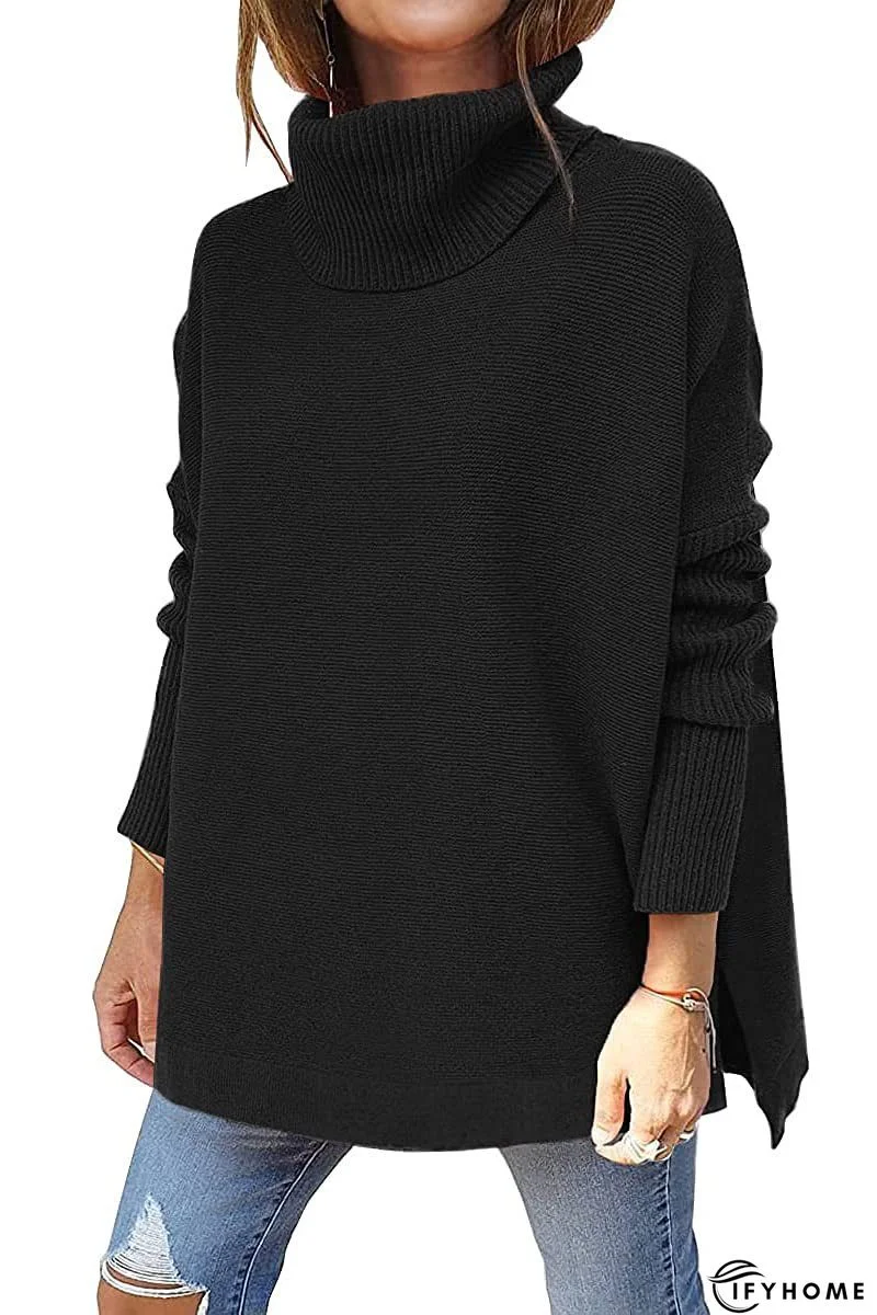 Vintage Long Sleeve Turtleneck Tunic Top | IFYHOME