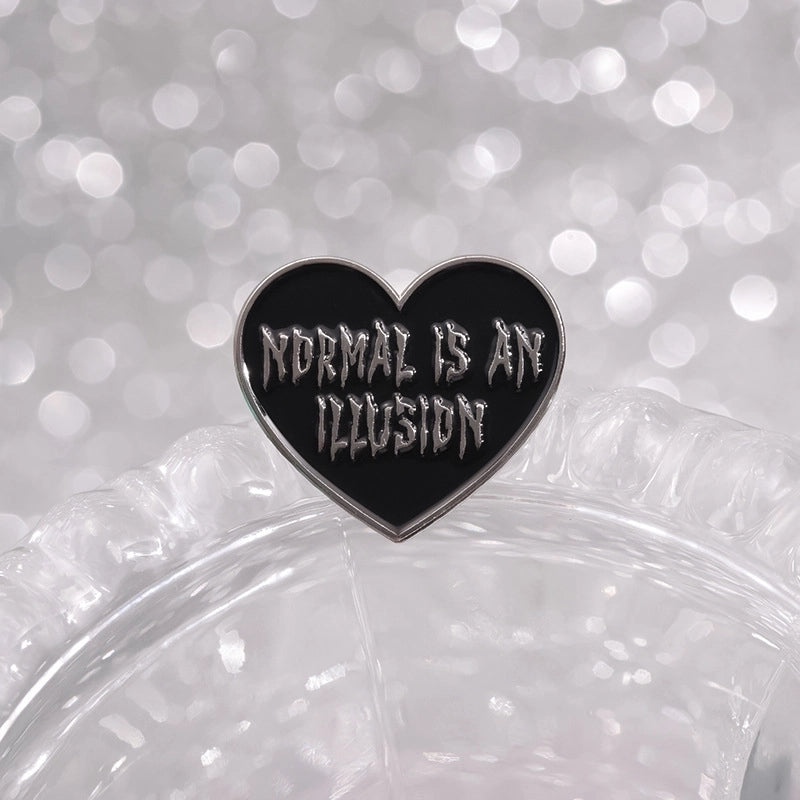 Cartoon Style Cowboy Style Artistic Pin Letter Heart Shape Alloy Stamping Stoving Varnish Plating Unisex Brooches