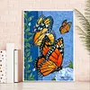 Diamond Painting -DIY Round Drill Butterfly Flower