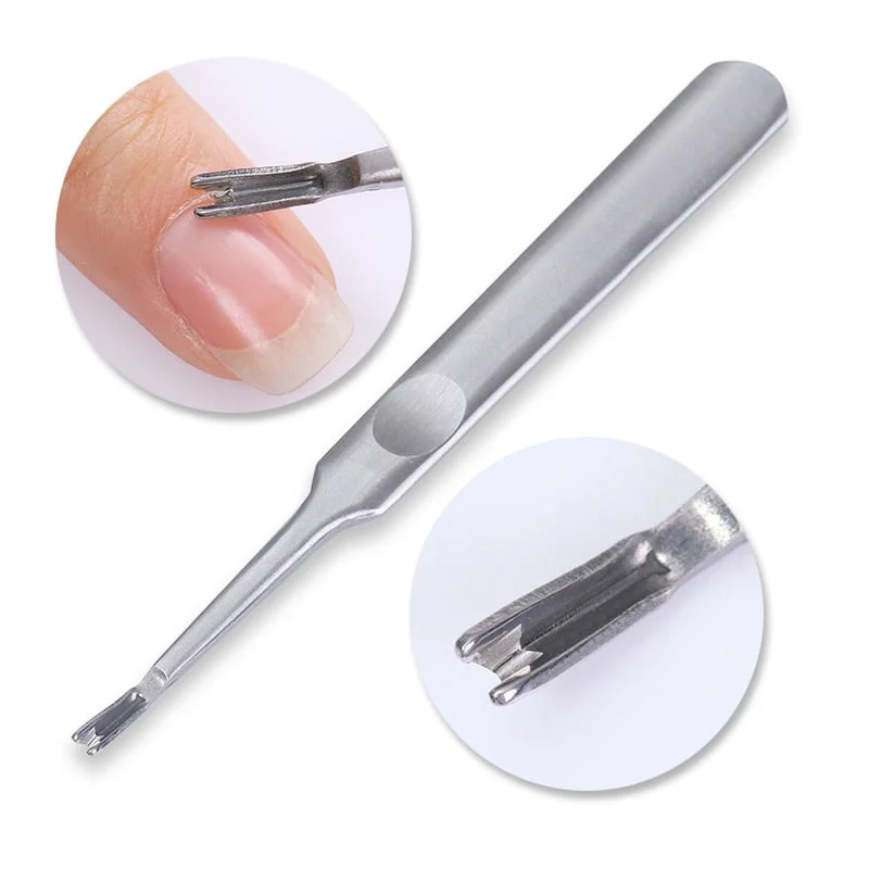 8 Style Colorful Cuticle Pusher Tweezer Nails Pusher Tools Cuticle Trimmer Dead Skin UV Gel Polish Stainless Steel Clean Tools-Nail Inspo
