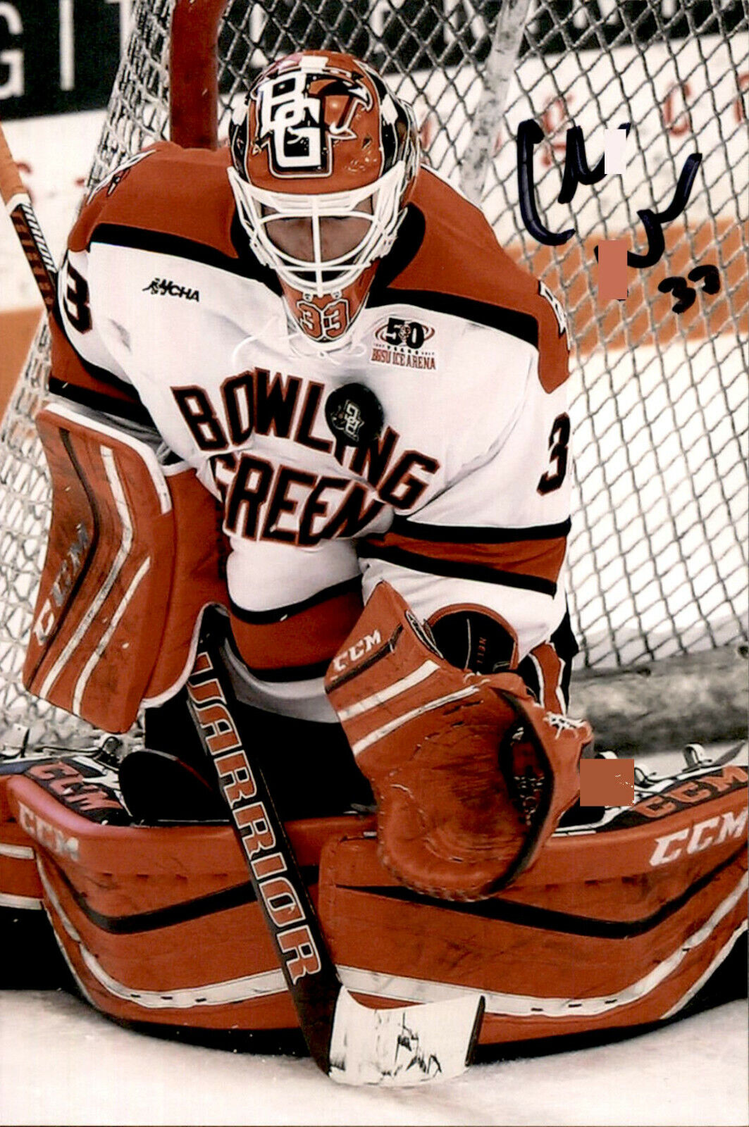 Chris Nell SIGNED 4x6 Photo Poster painting BOWLING GREEN UNIVERSITY / NEW YORK RANGERS #3