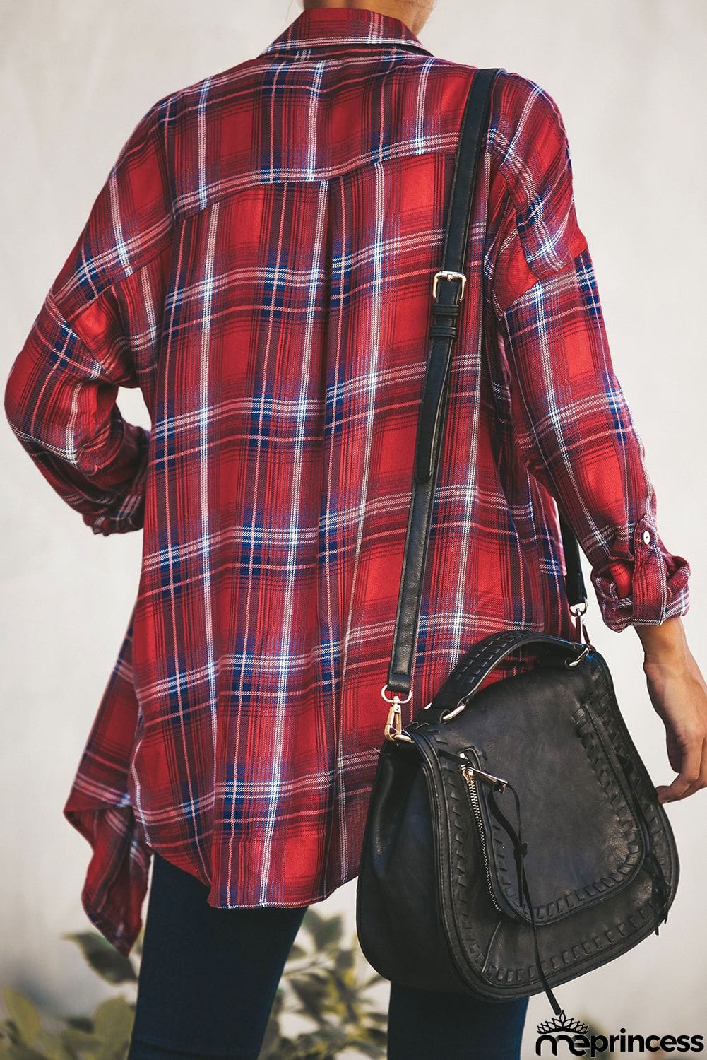 Plaid Drape Cardigan