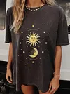 Women's T-Shirt Sun Moon Stars Tee
