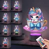 (US Local)Unicorn Diamond Painting Night Light Diamond Art Lamp Home Decoration Craft Kit