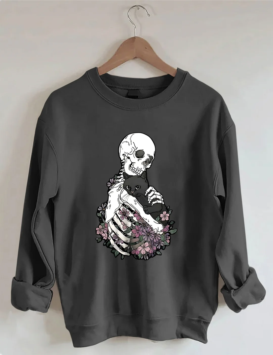 Halloween Skeleton Cat Sweatshirt
